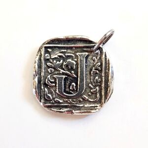 NWOT J Silver Pendant
